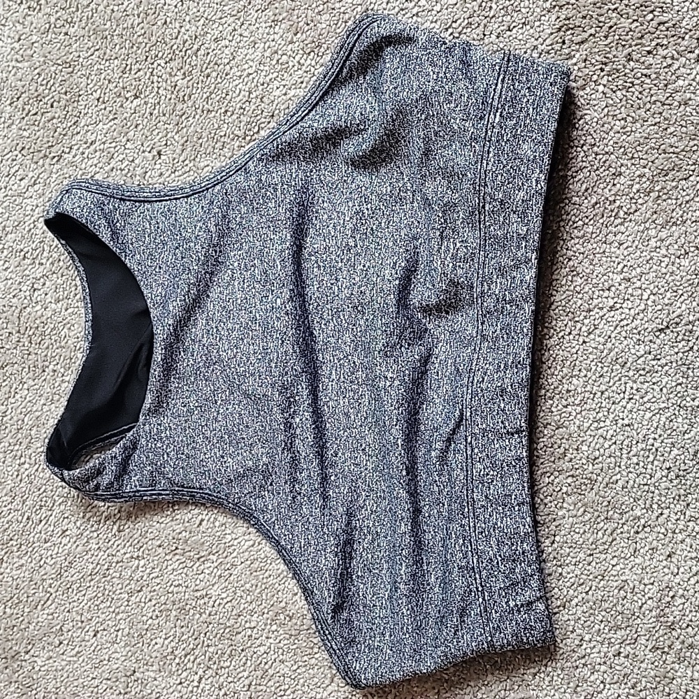 The Chestee Gray Racerback Sports Bra